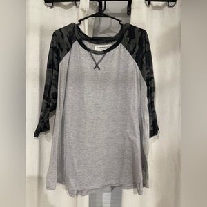 Camo 3/4 sleeve shirt